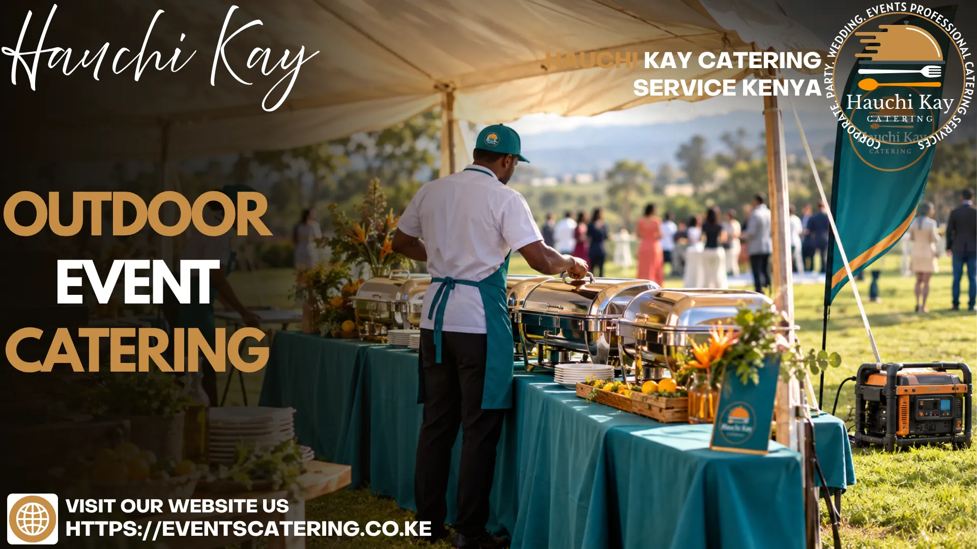 Hauchi Kay outdoor event catering promotional graphic