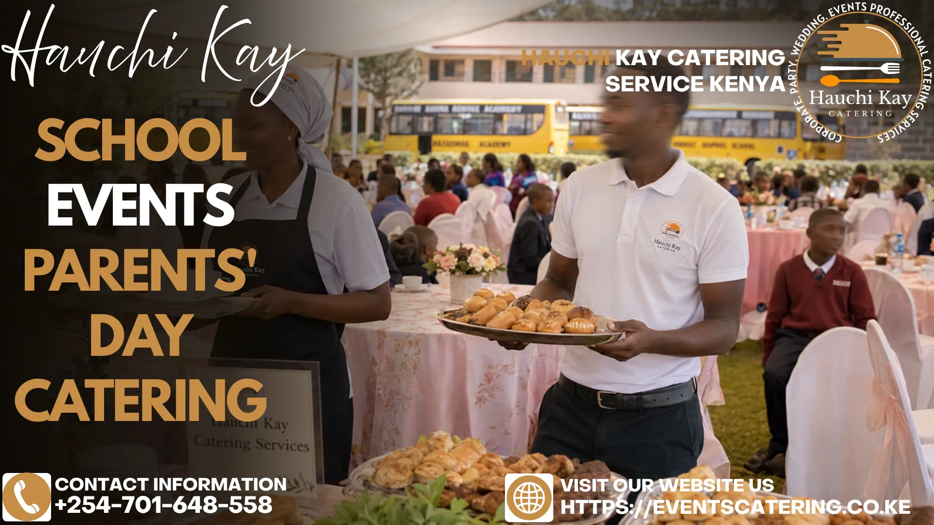 Hauchi Kay school parents day catering promotional graphic