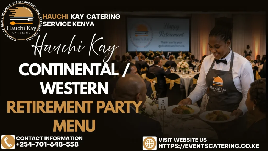 Continental Western Retirement Party Menu