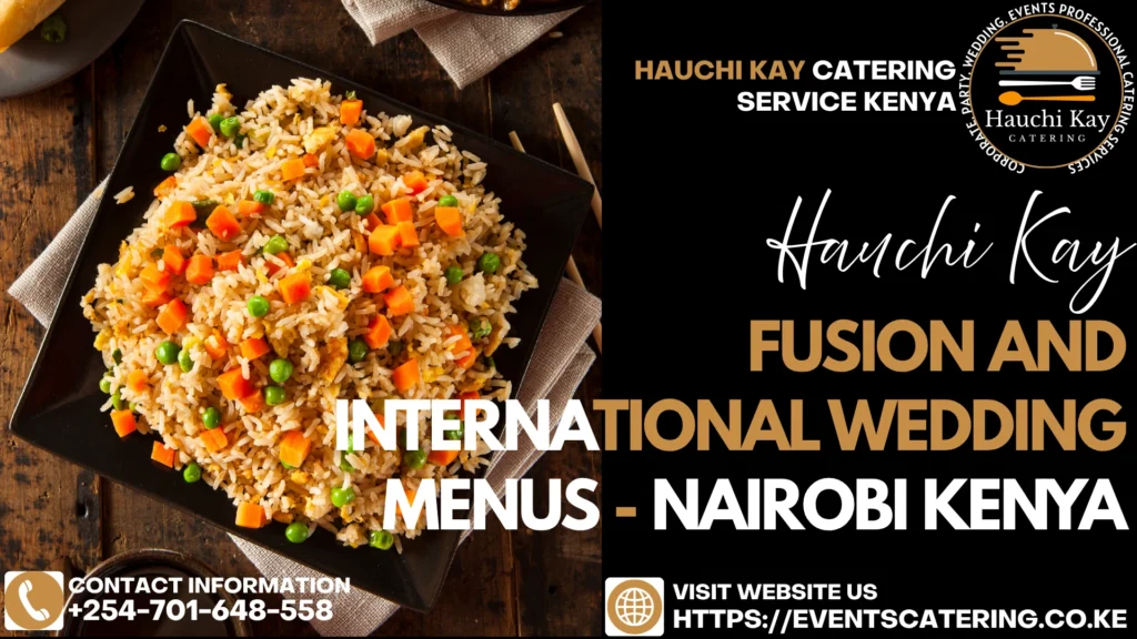 Fusion and International Wedding Menus