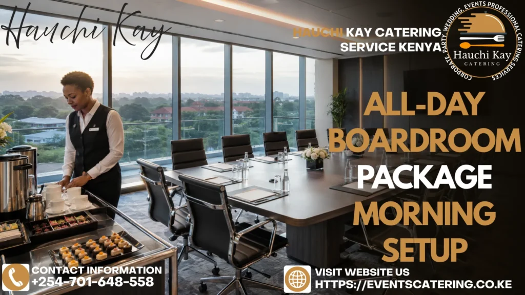 All-Day Boardroom Package Morning Setup