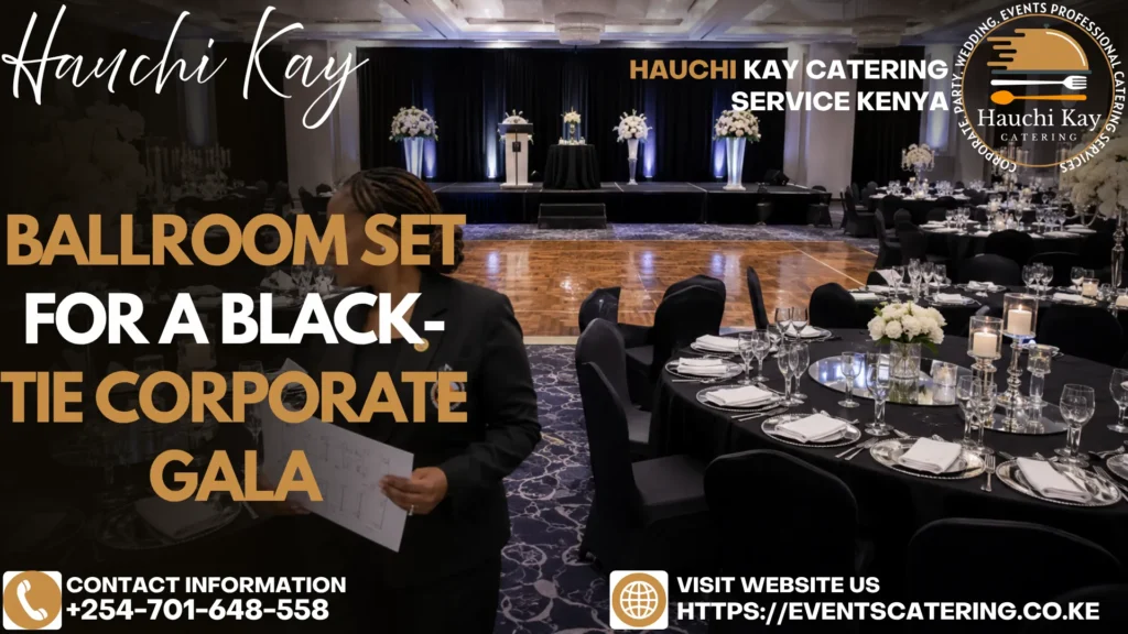Ballroom Set for a Black-Tie Corporate Gala