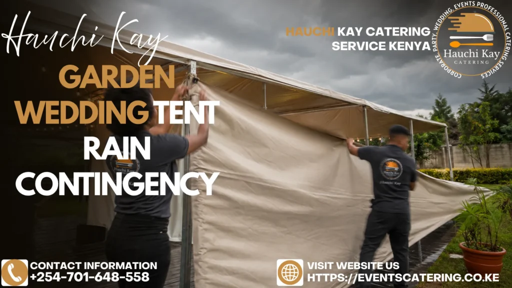 Garden Wedding Tent Rain Contingency