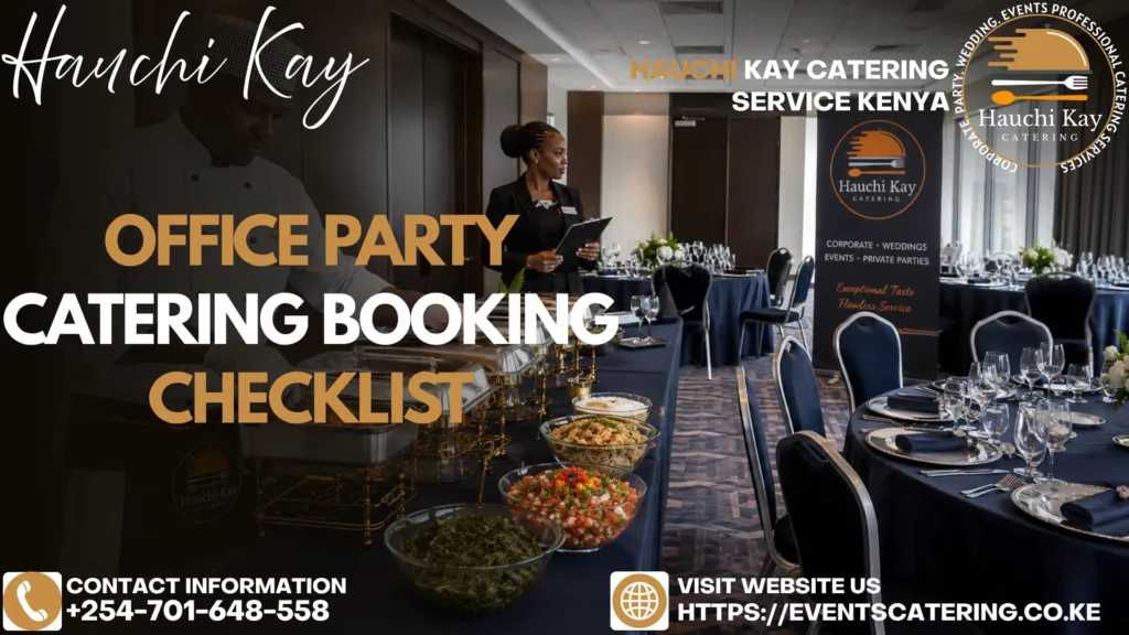 Office Party Catering Booking Checklist