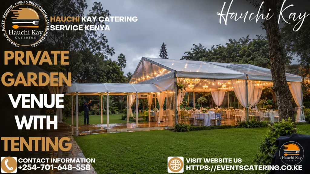 Company Anniversary Private Garden Venue with Tenting