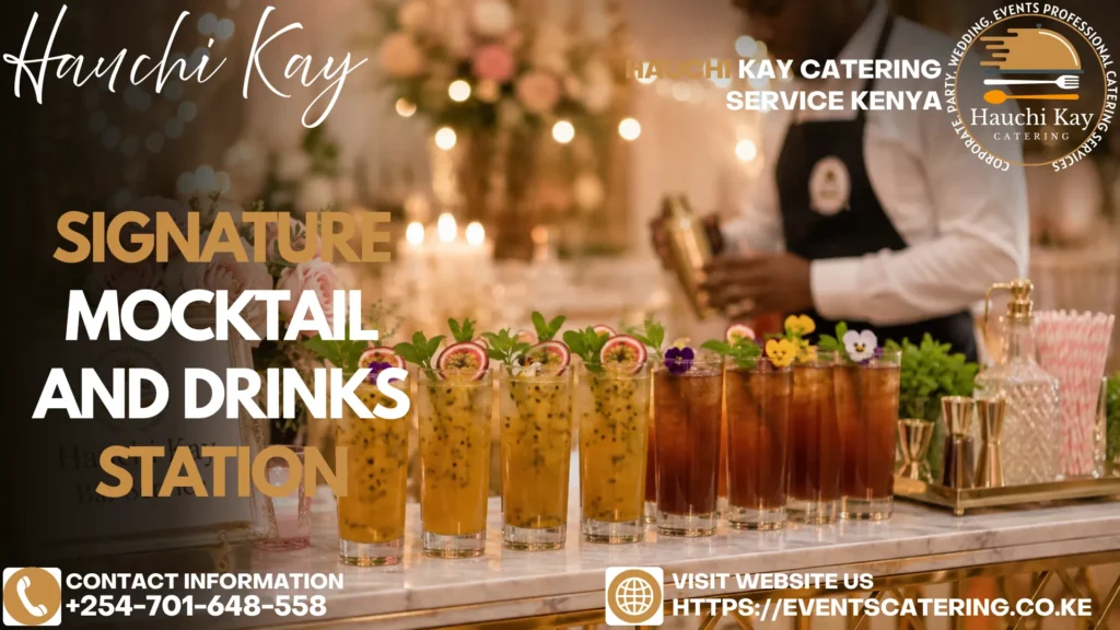 Signature Mocktail and Drinks Station