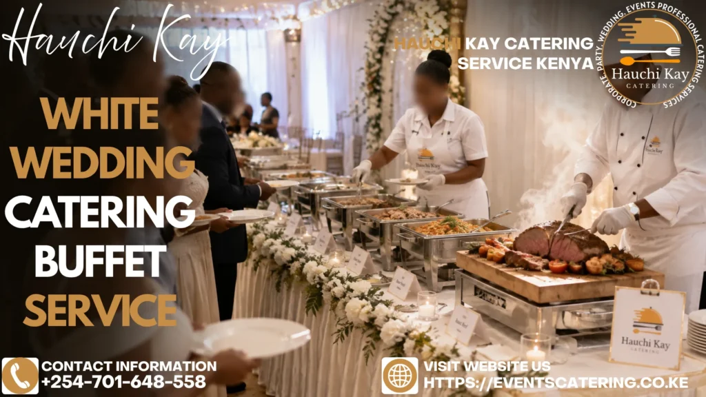 White Wedding Catering Buffet Service