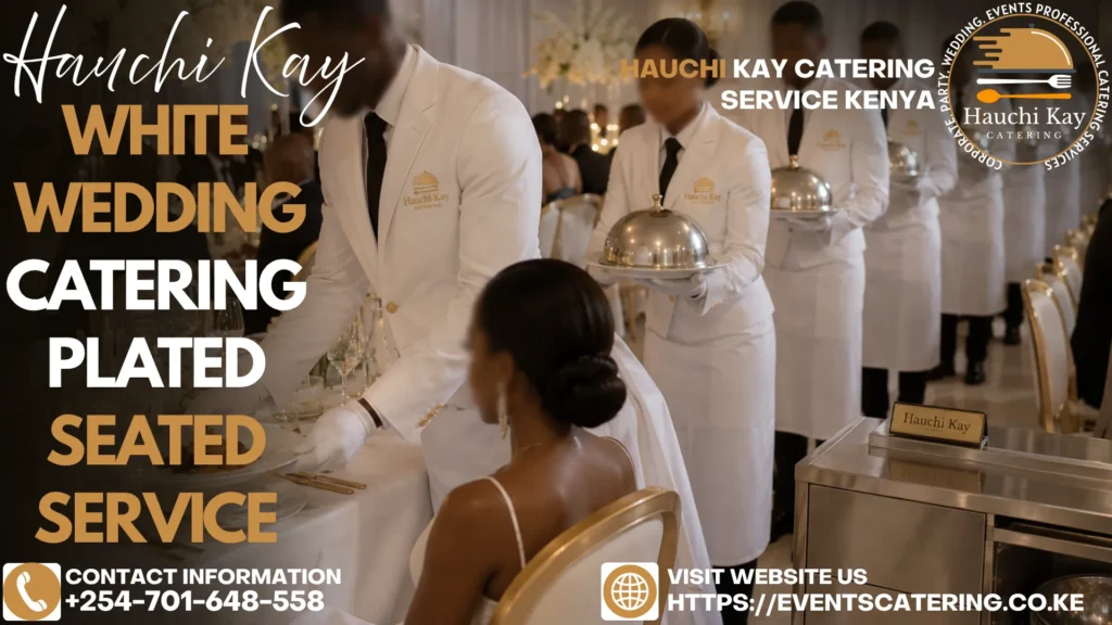 White Wedding Catering Plated Seated Service