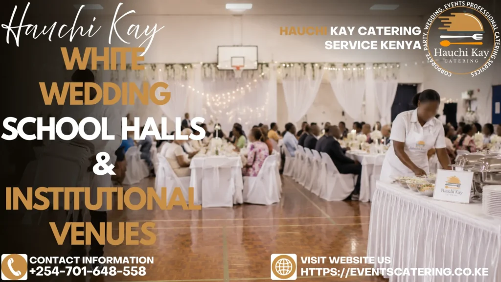White Wedding Catering School Halls & Institutional Venues