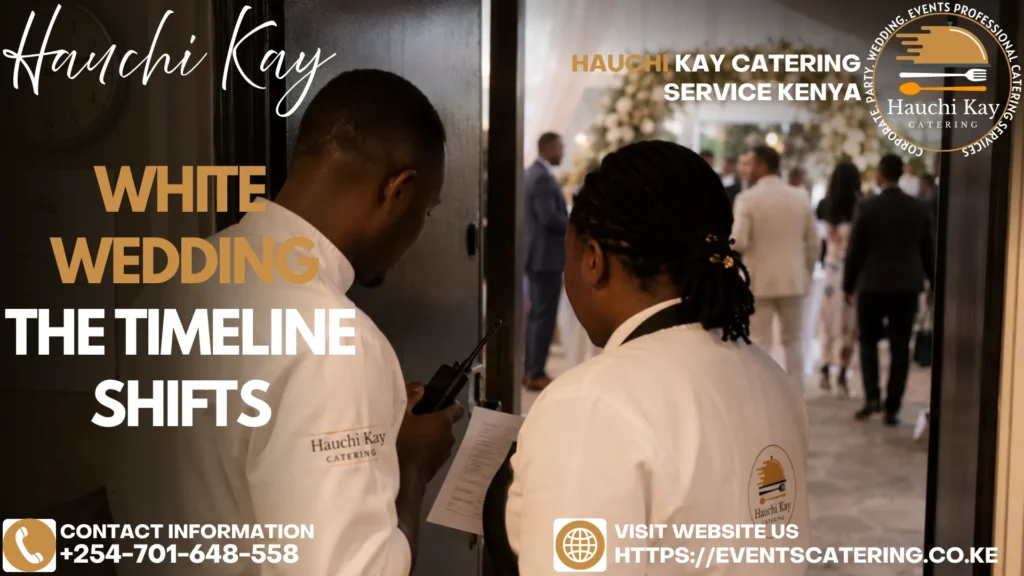 White Wedding Catering The Timeline Shifts