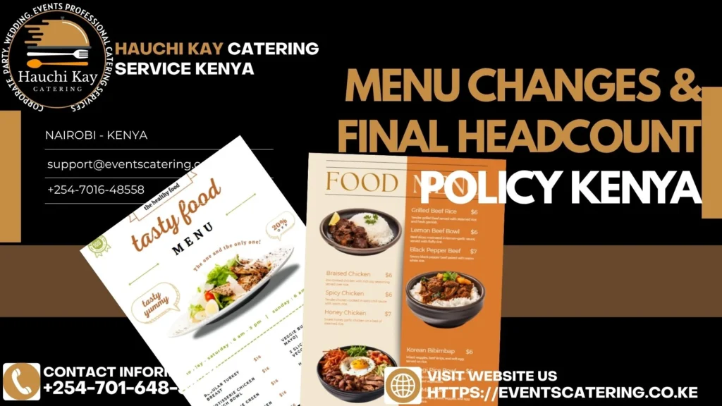 4. Menu and headcount