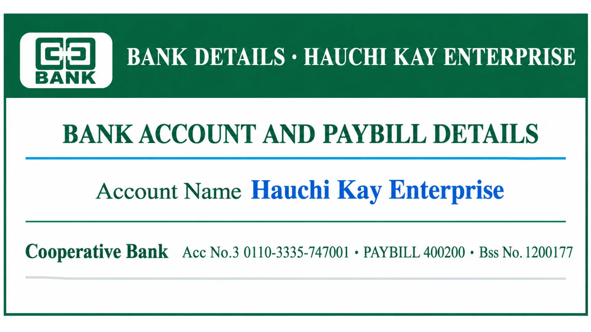 Hauchi Kay Deposit Requirement