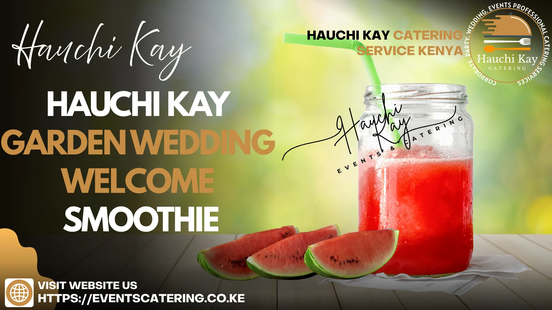 Hauchi Kay Garden wedding welcome Smoothi