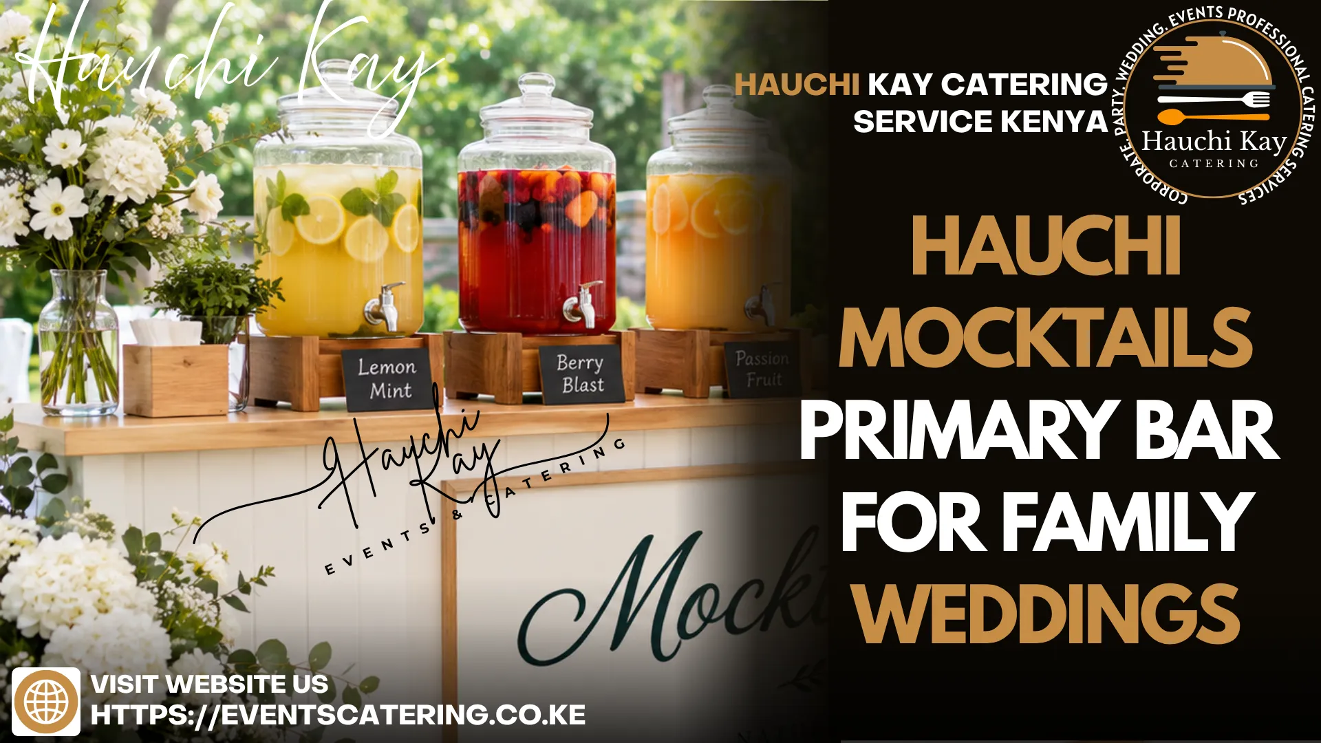 Hauchi Kay Mocktails Primary bar for family weddings