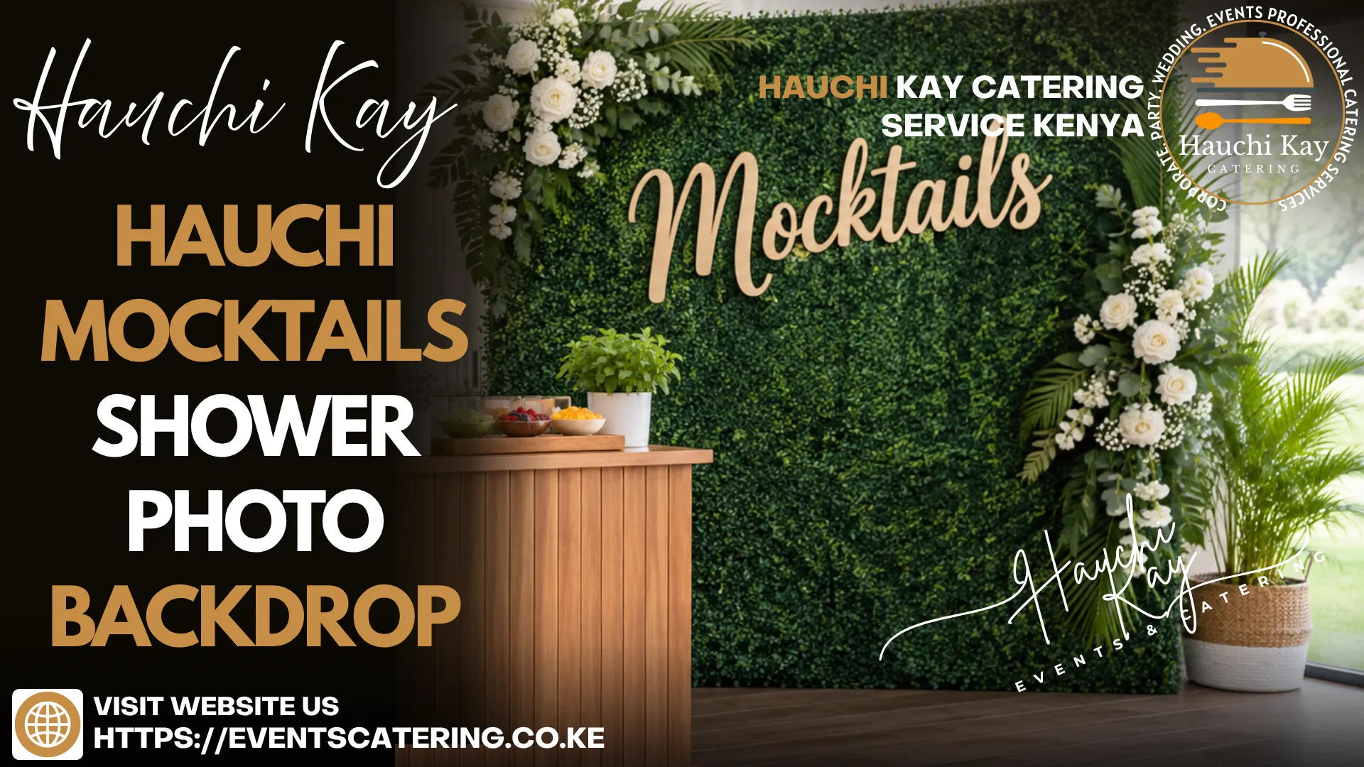 Hauchi Kay Mocktails Shower photo backdrop