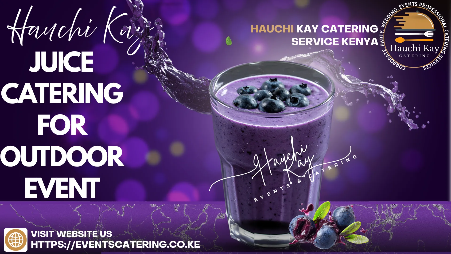 Hauchi kay JUICE catering FOR outdoor event