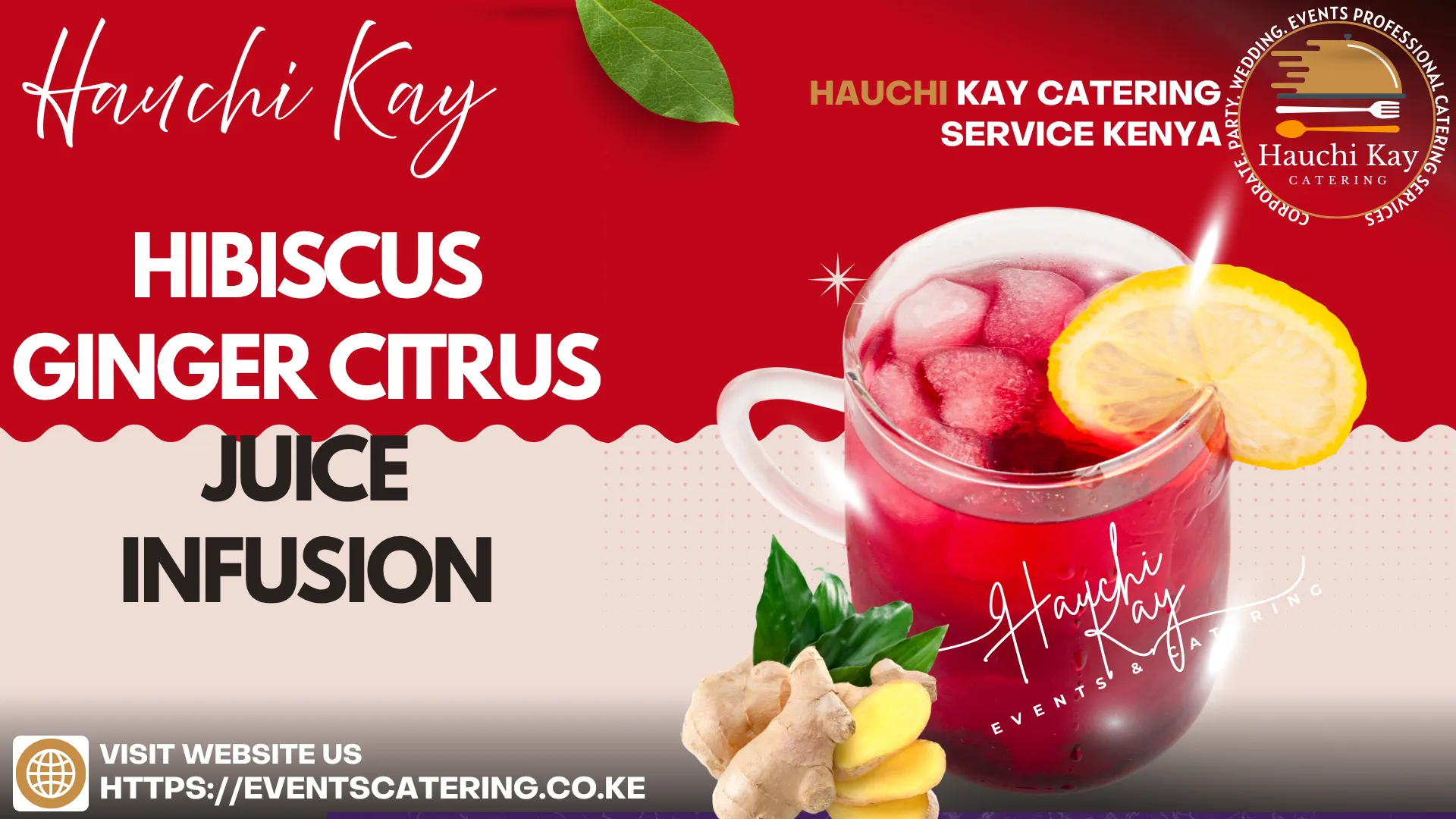 Hauchi kay hibiscus ginger citrus juice infusion
