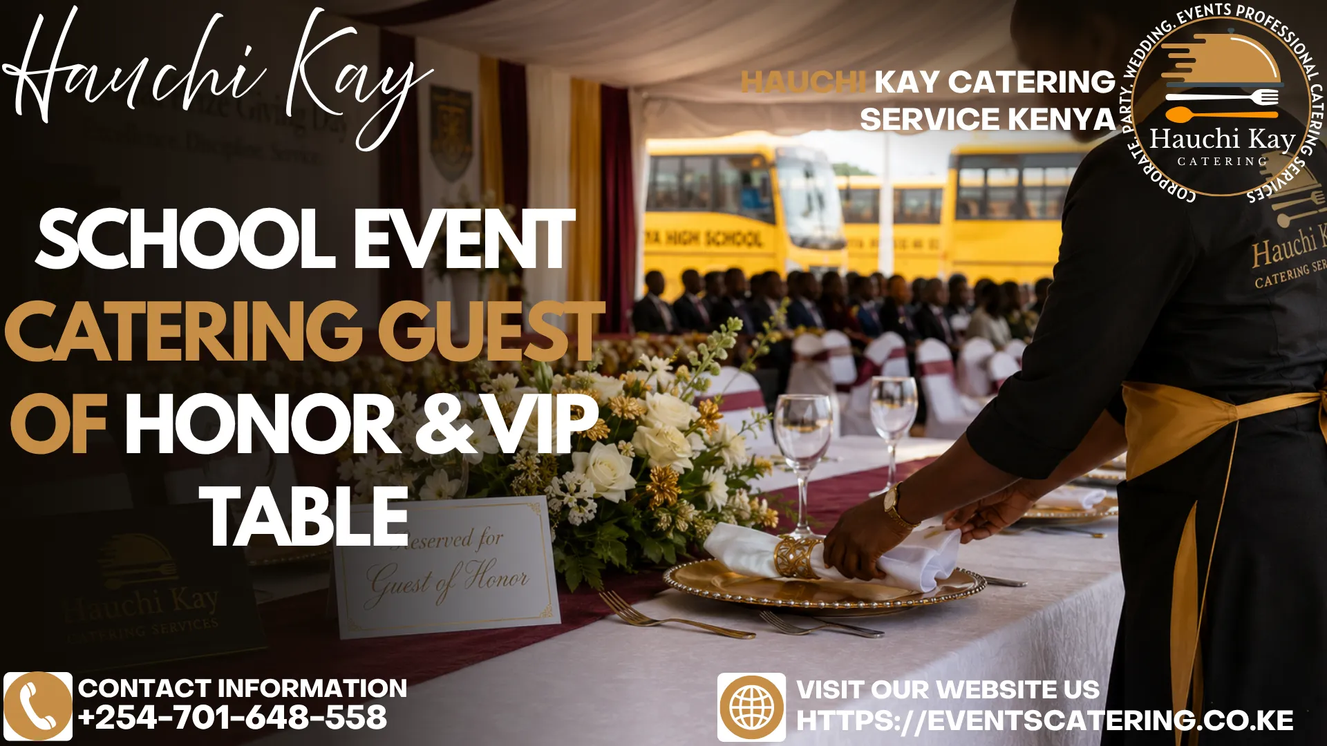 School Event Catering Guest of Honor & VIP Table
