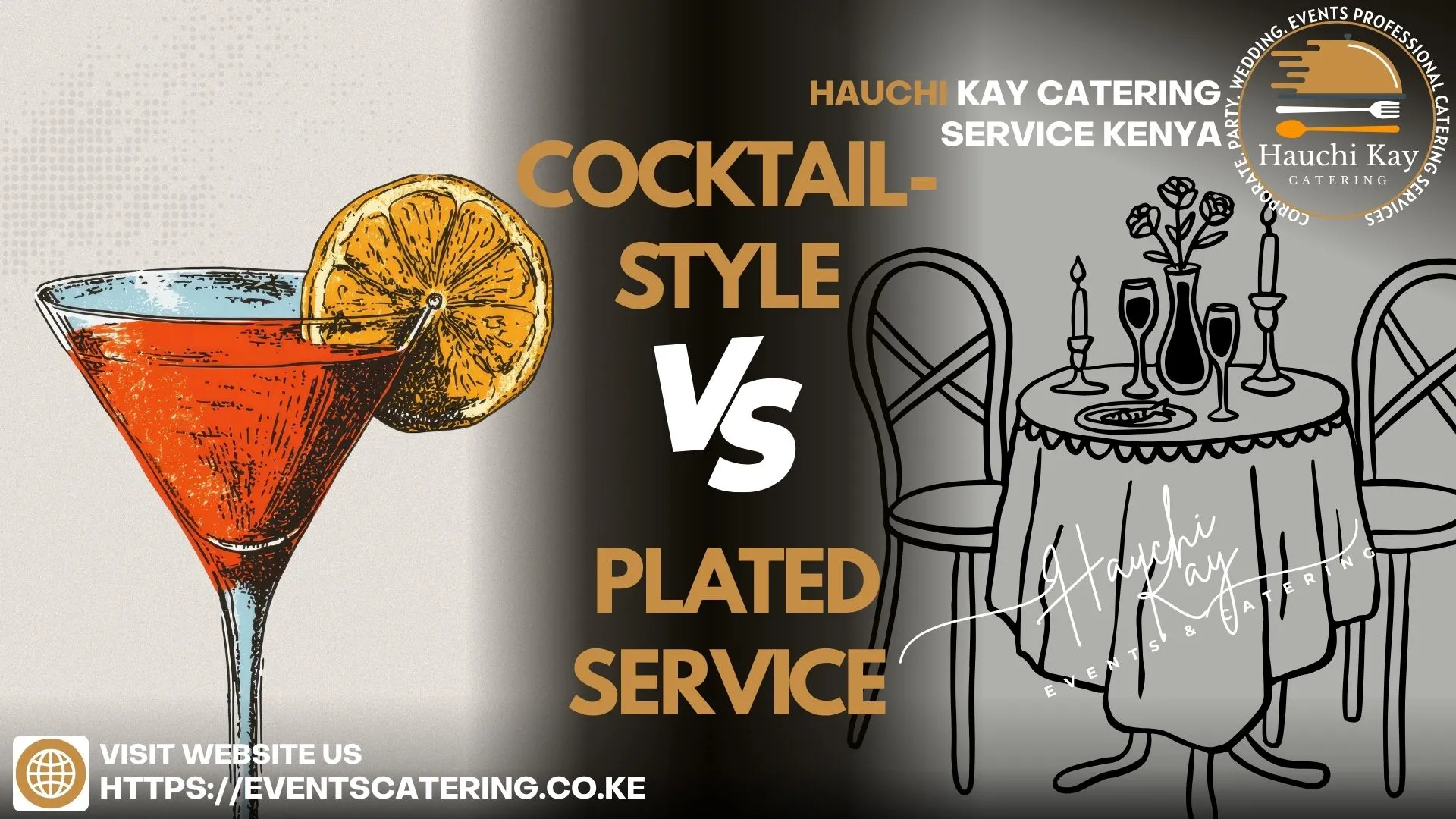 cocktail-style vs plated service